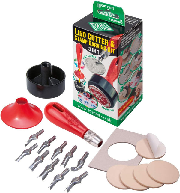 Lino Cutter & Stamp Carving Kit 3 in 1