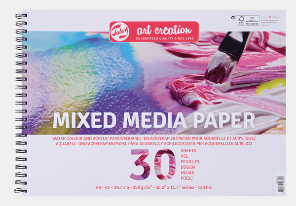 Mixed Media Paper 250G 30 Sheets