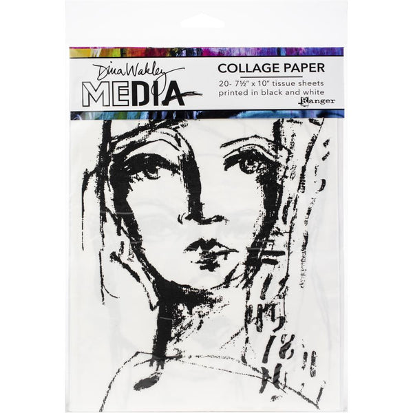 Dina Wakley Media Collage Tissue Paper 7.5"X10" 20/Pkg