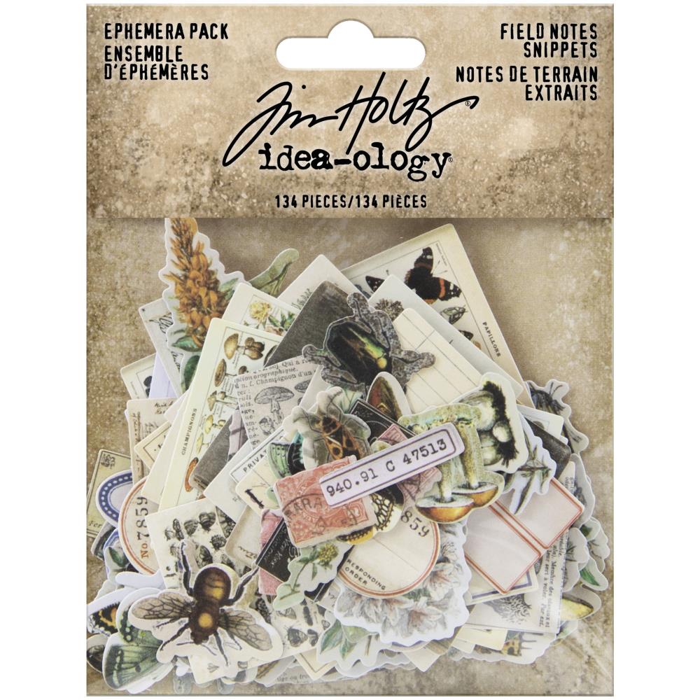 Tim Holtz Ideaology Field Notes Ephemera Snippets
