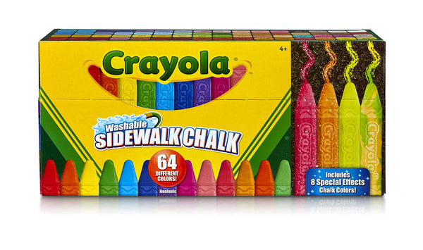 Crayola sidewalk chalk. Pack 64