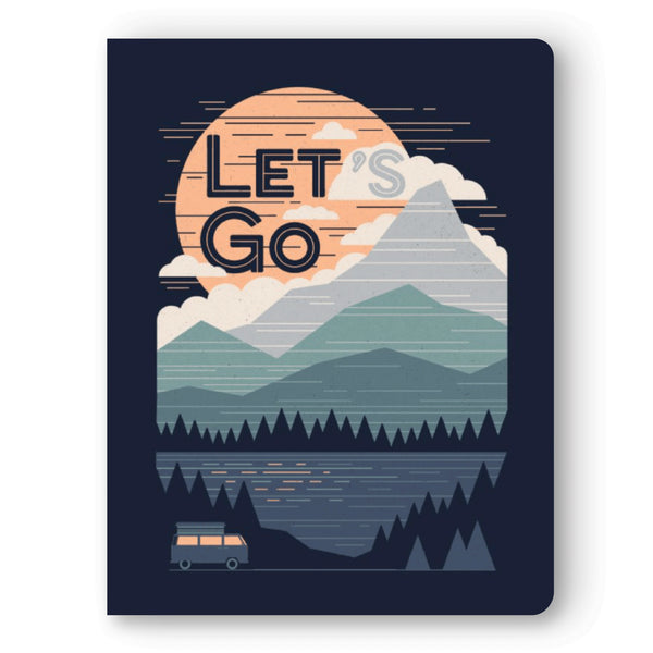 'Let's Go' Large Lined Journal