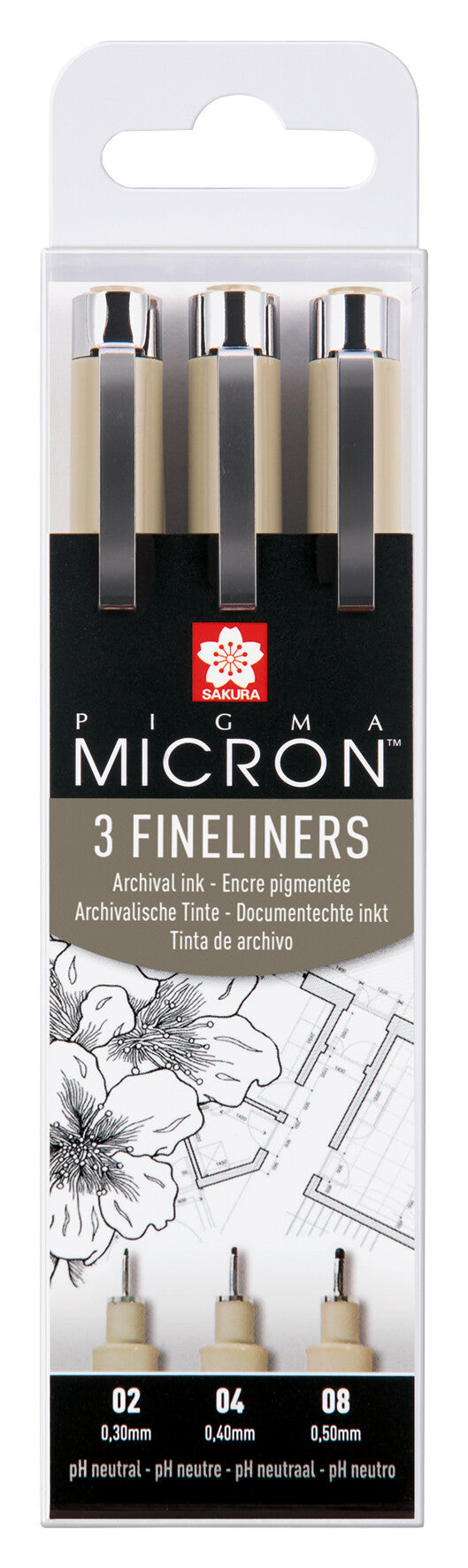 Pigma Micron set of 3 Fineliners