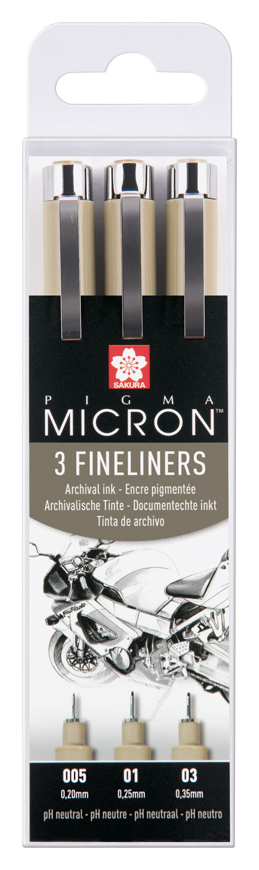 Pigma Micron set of 3 Fineliners