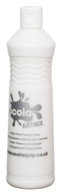 Scola Artmix Poster Paints 600ml - 6 Colours: White - £2.65 - Pegasus Art