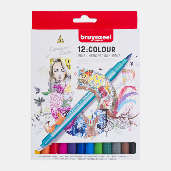 Bruynzeel  Creatives Fineliner Brush Pen Sets