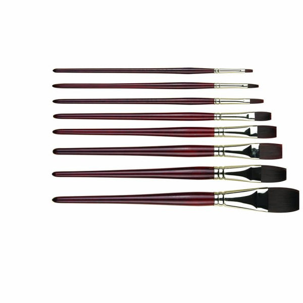 Series 204 Acrylix One Stroke Short Handle Brushes
